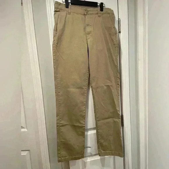Airwalk Men’s Tan Khaki Cotton Blend Stretch Chino Skater Pants Size 32 - Picture 1 of 11